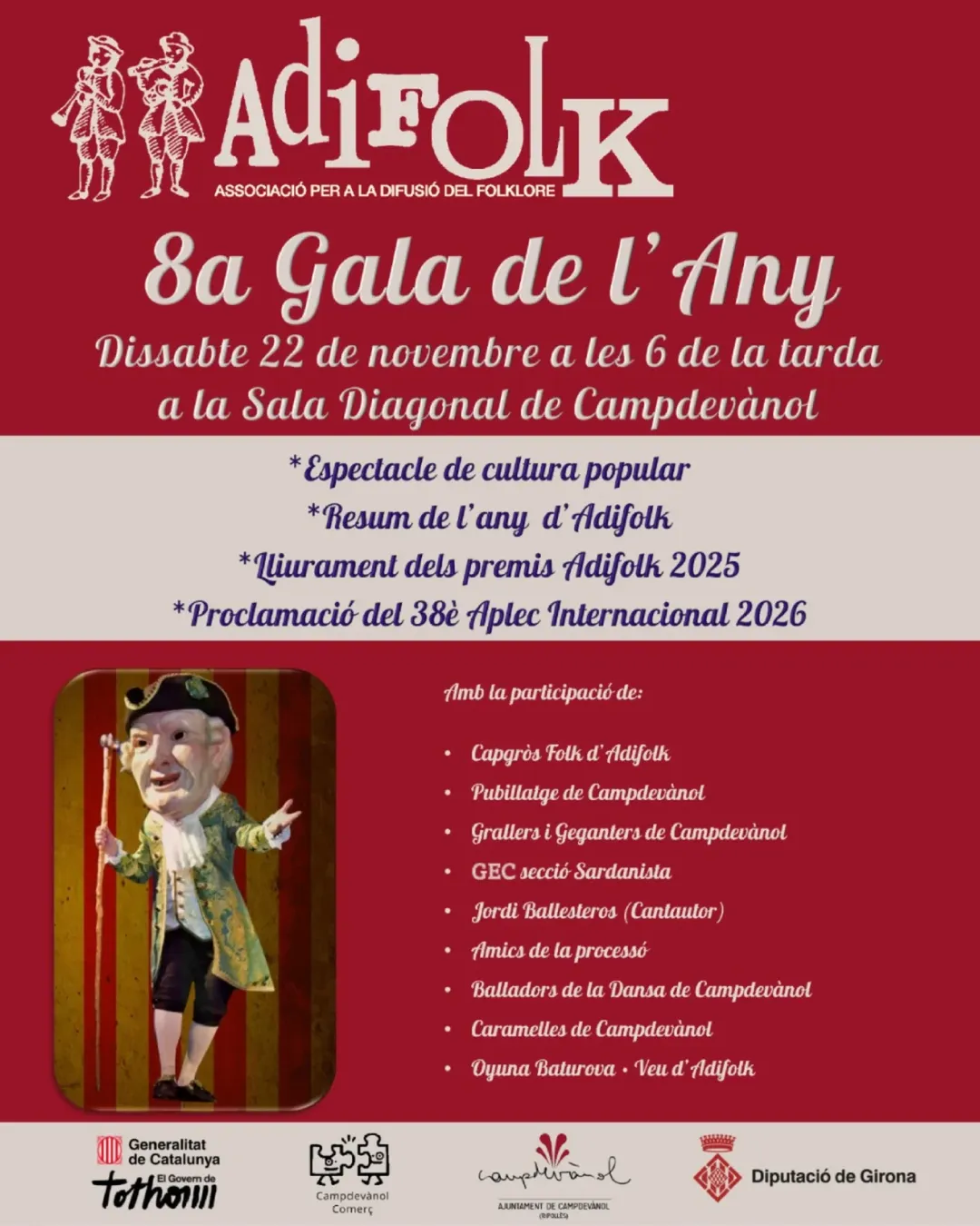 Campdevànol acollirà la Gala de l’Any d’Adifolk - On Anem Avui?