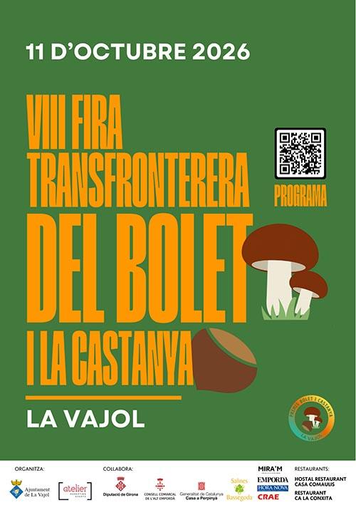 Cartell de Fira del bolet i la castanya de la Vajol 2026