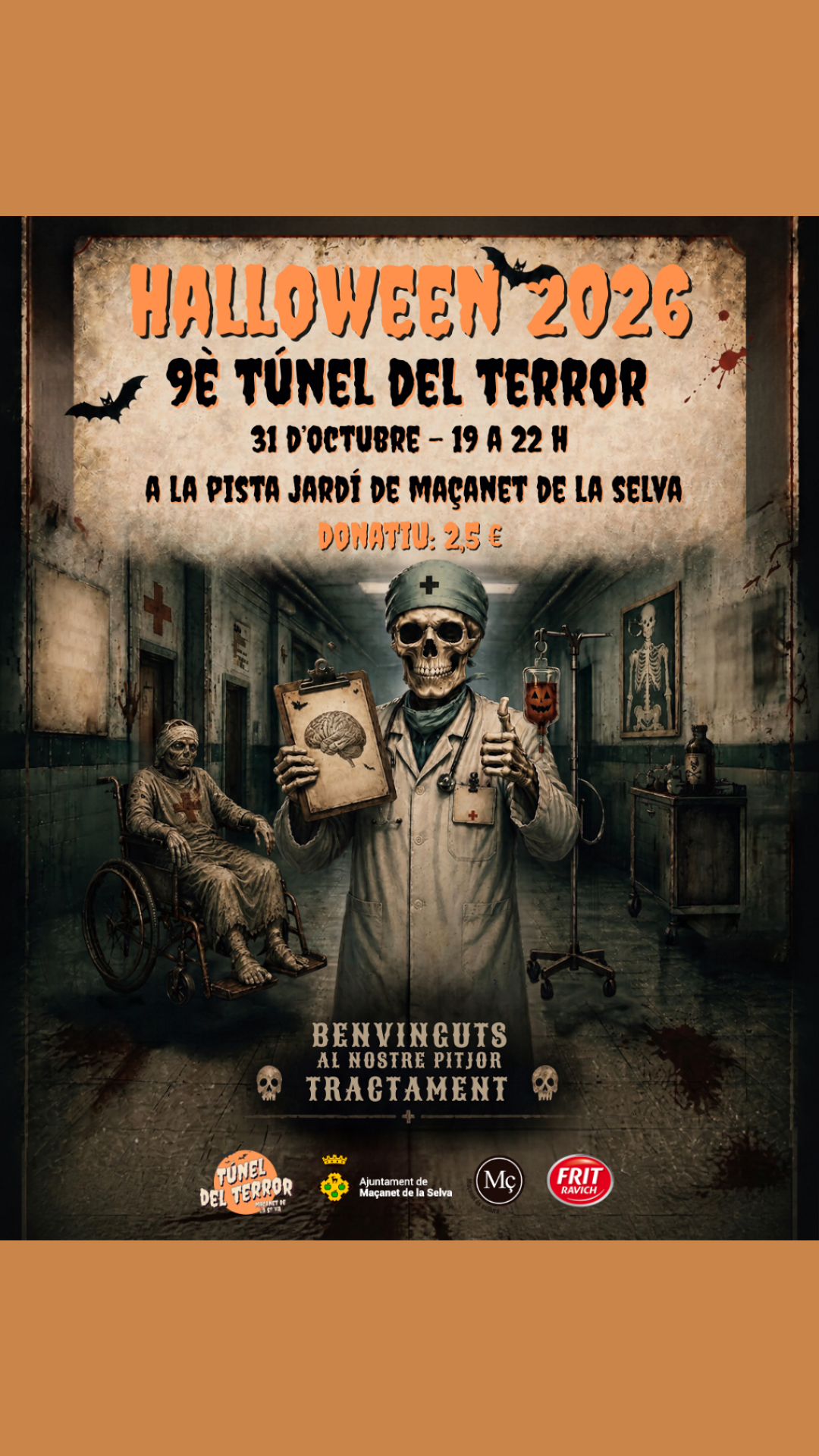 Cartell de Túnel del Terror Maçanet de la Selva