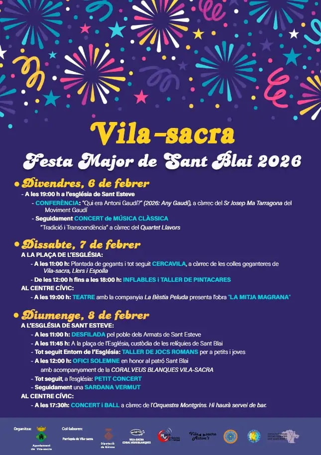 Festa Major de Sant Blai 2026 a Vila-sacra