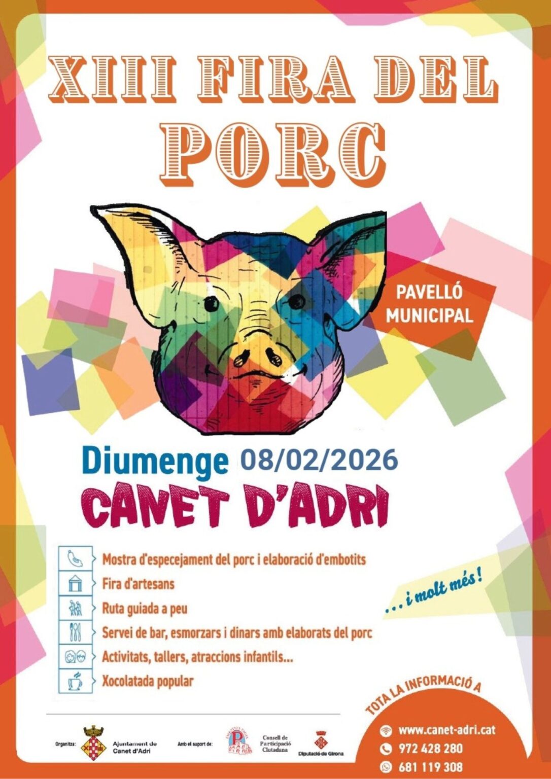 XIII Fira del Porc de Canet d’Adri: festa, gastronomia i tradició el 8 de febrer de 2026