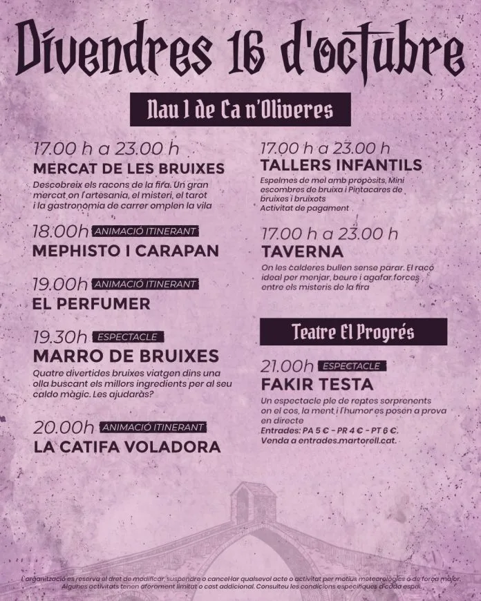 La Fira de Bruixes de Martorell 2026 arriba amb mercat esotèric, espectacles i túnels del terror, imatge 2