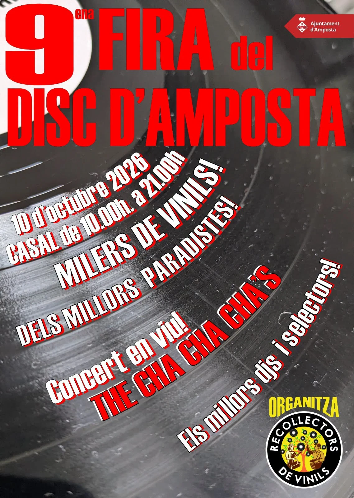 Cartell de 9a Fira del Disc d’Amposta 2026
