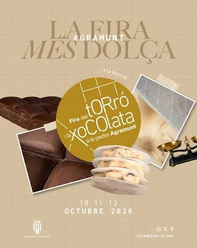 Cartell de Fira del Torró i la Xocolata a la Pedra d’Agramunt 2026