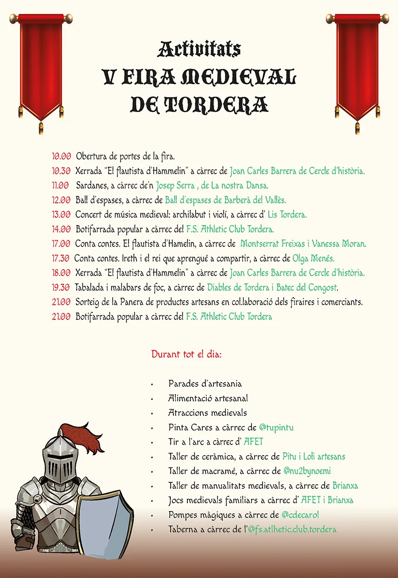 Tordera torna a l’edat mitjana aquest dissabte amb la Fira Medieval i una botifarrada popular, imatge 2