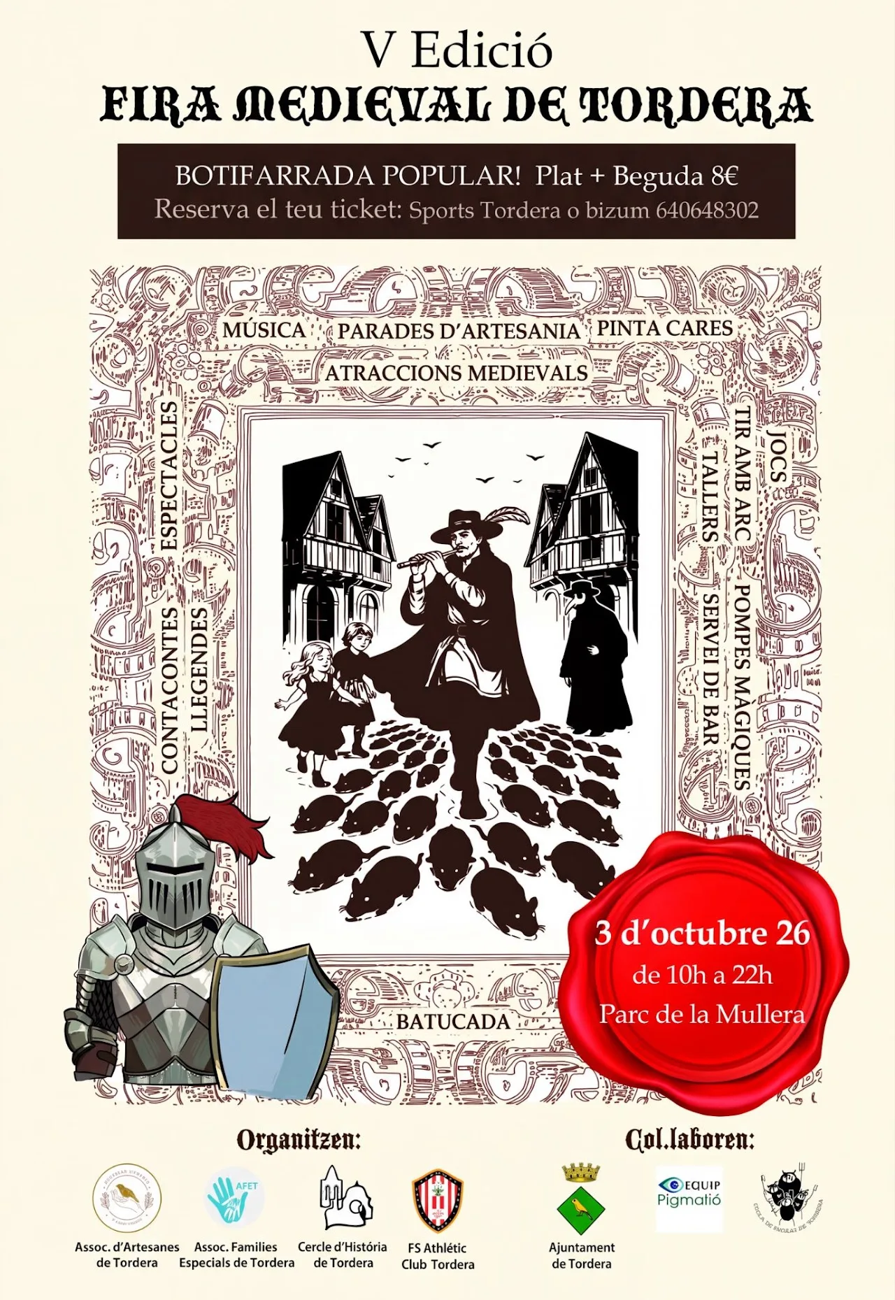 Cartell de Tordera torna a l’edat mitjana aquest dissabte amb la Fira Medieval i una botifarrada popular