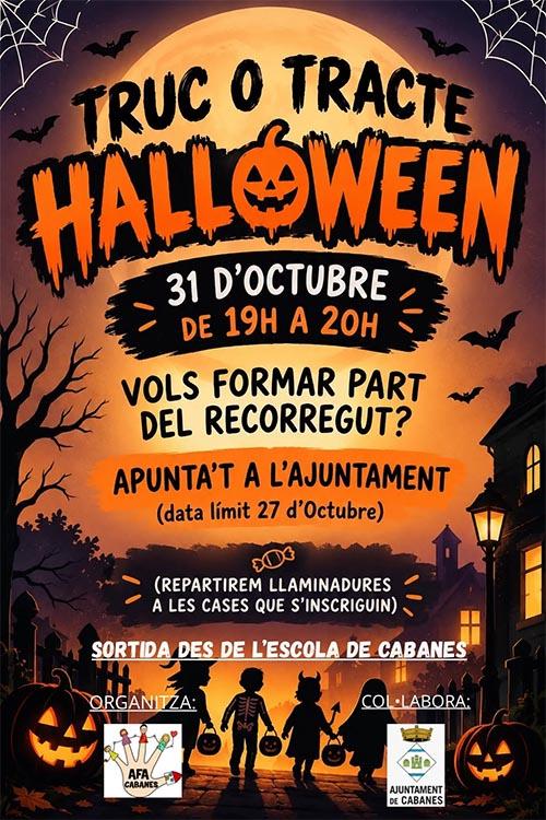 Cartell o programa de l’activitat de Truc o tracte de Halloween2026