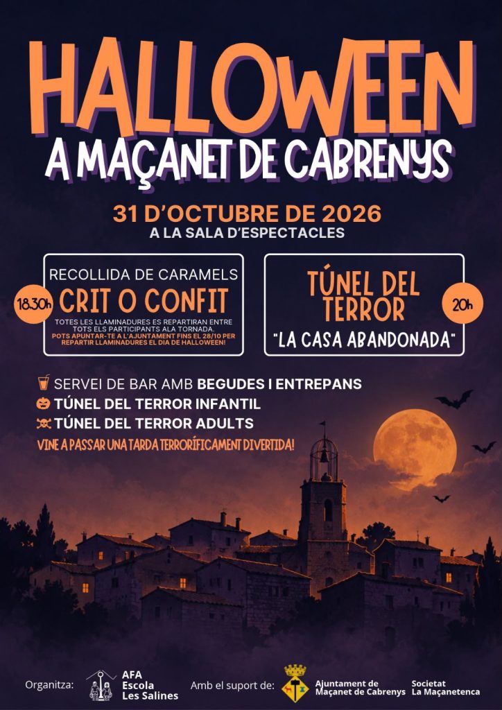 Cartell o programa de l’activitat de Halloween: La casa abandonada2026