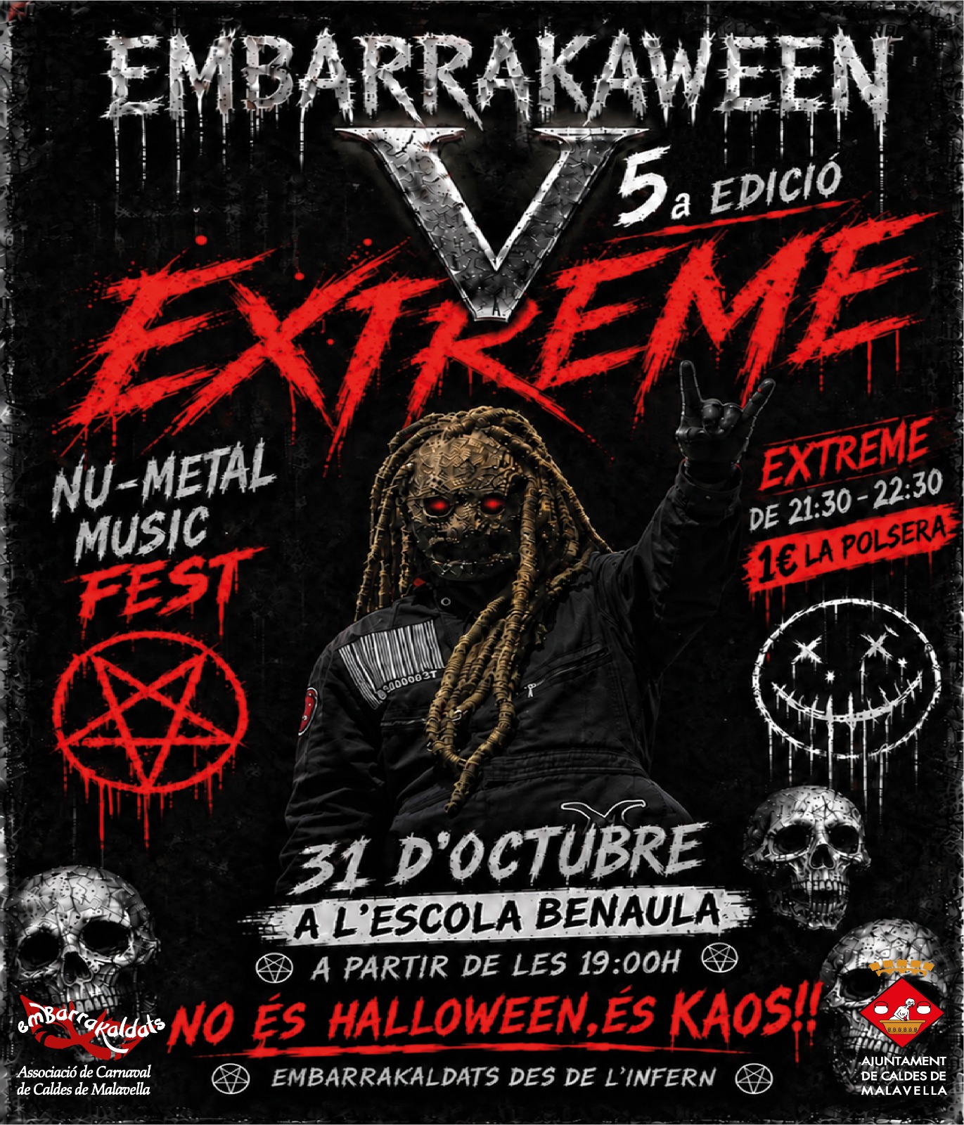 Cartell o programa de l’activitat de Embarrakaween Extreme2026