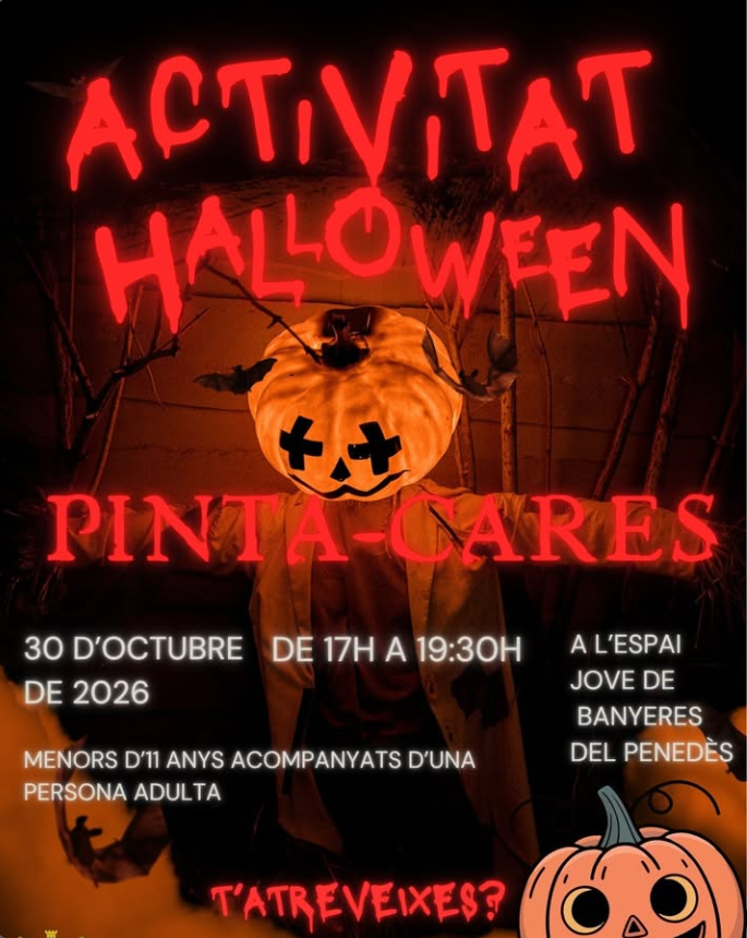Cartell o programa de l’activitat de Halloween Pinta-Cares2026