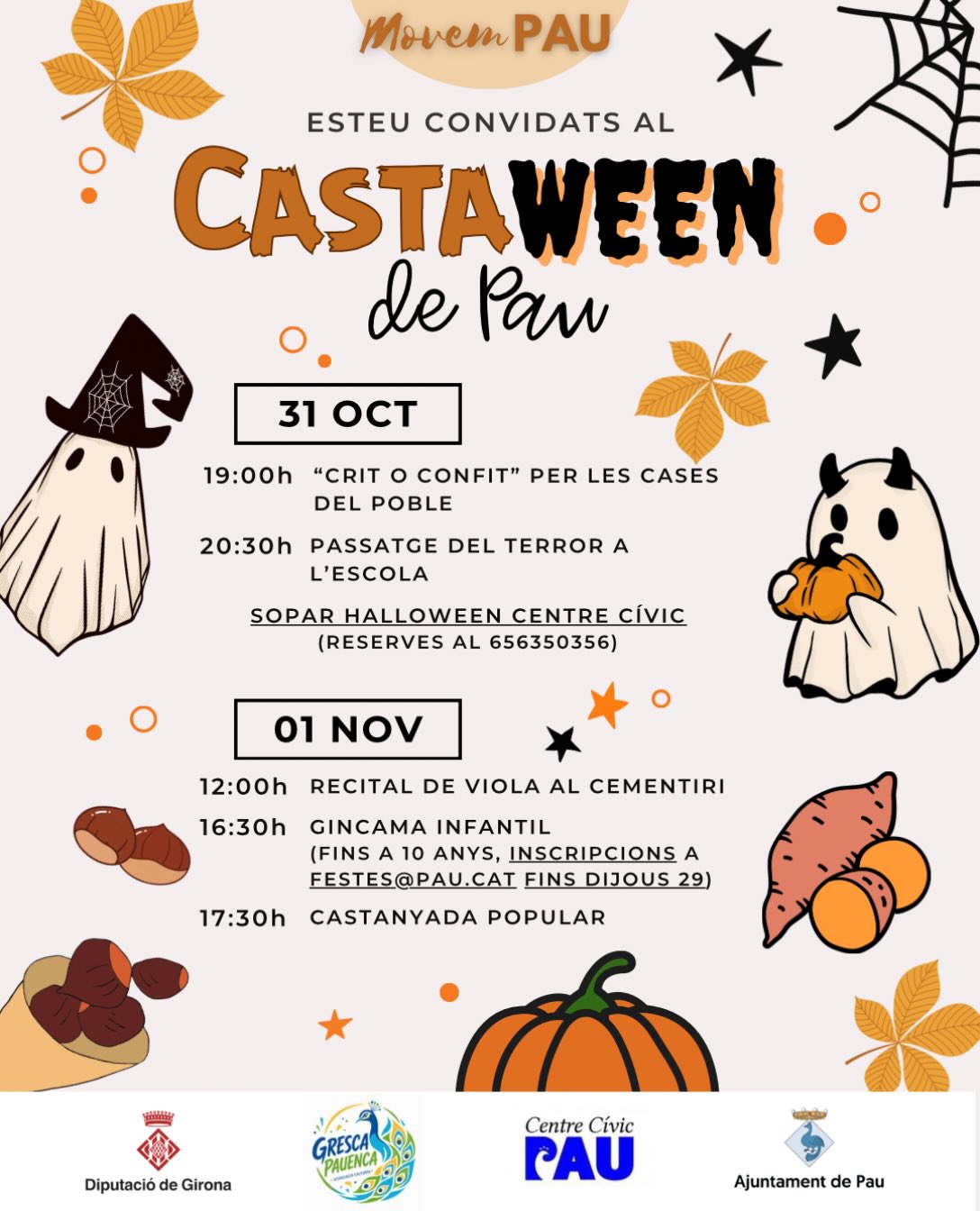 Cartell o programa de l’activitat de Castaween de Pau2026
