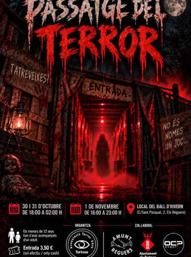 Cartell o programa de l’activitat de Passatge del Terror Els Reguers2026