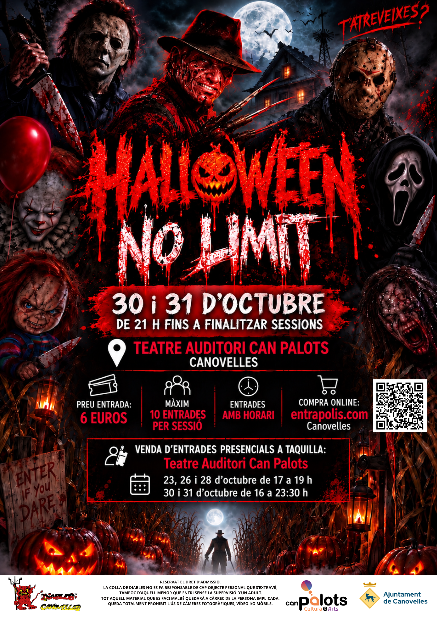 Cartell o programa de l’activitat de Halloween no limit2026