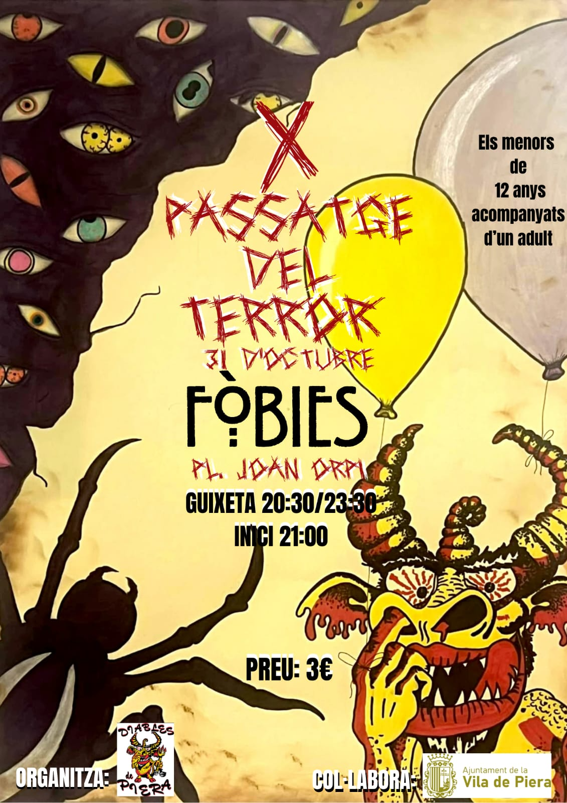 Cartell o programa de l’activitat de 10 è Passatge del Terror: Fòbies2026