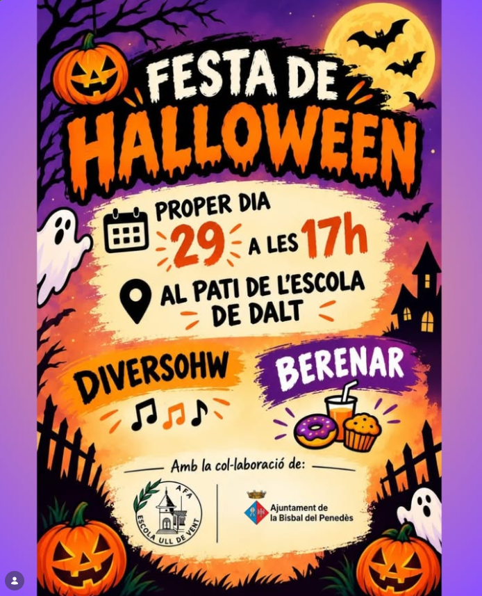 Cartell o programa de l’activitat de Festa de Halloween2026