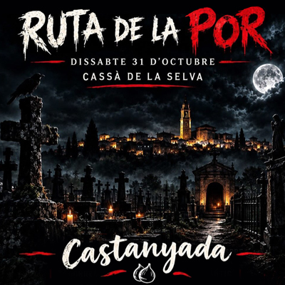 Cartell o programa de l’activitat de Ruta de la Por — Castanyada i Halloween2026