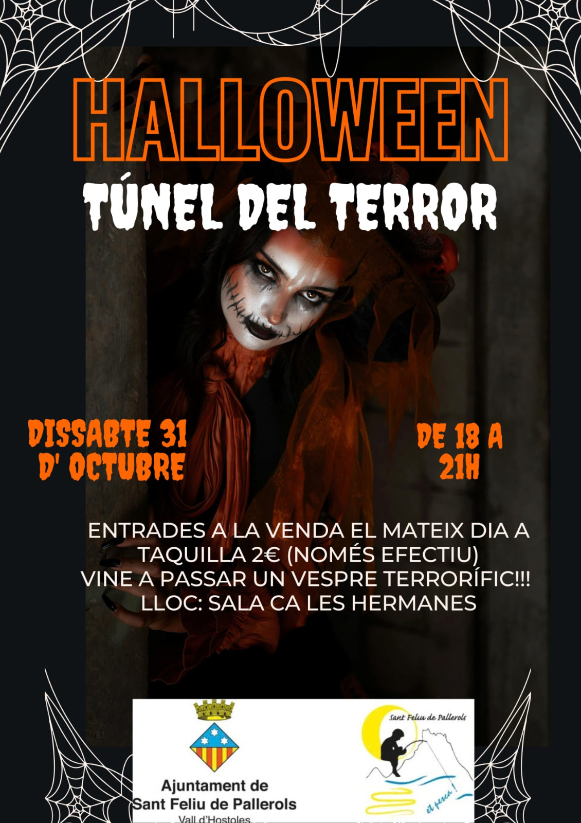 Cartell o programa de l’activitat de Halloween — Túnel del terror2026