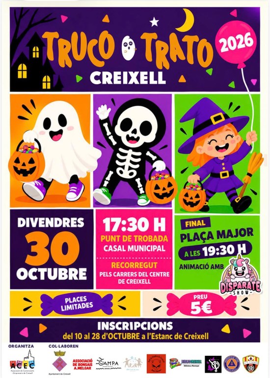 Cartell o programa de l’activitat de Castanyalloween: Truc o tracte2026