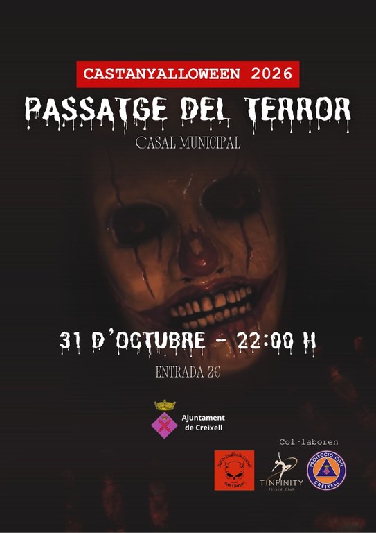 Cartell o programa de l’activitat de Castanyalloween: Passatge del Terror2026