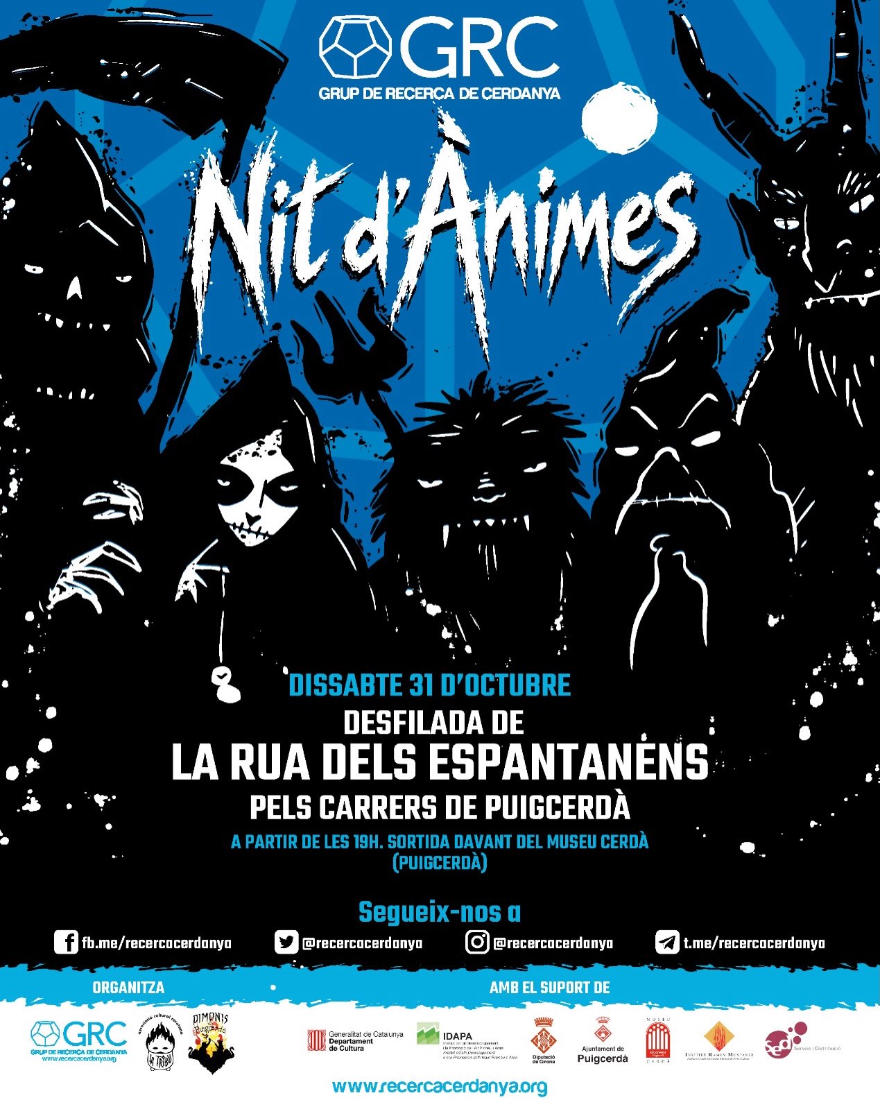 Cartell o programa de l’activitat de Nit d’Ànimes i desfilada dels Espantanens2026
