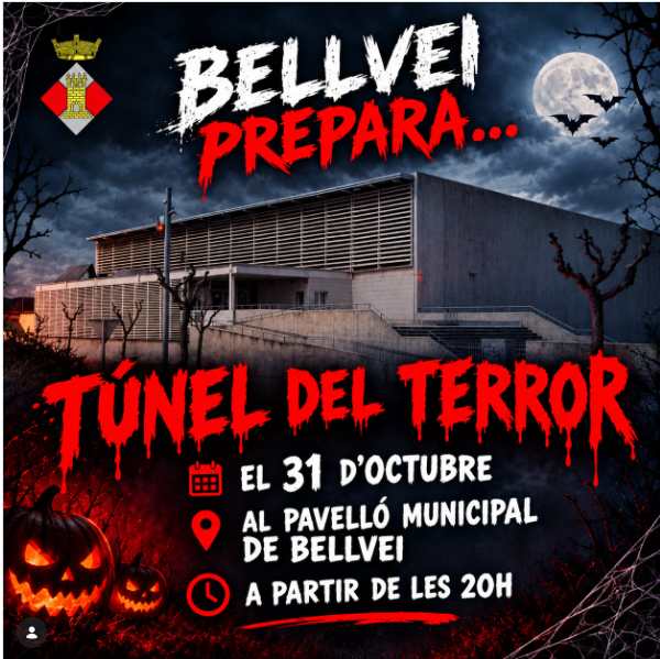 Cartell o programa de l’activitat de Túnel del Terror2026