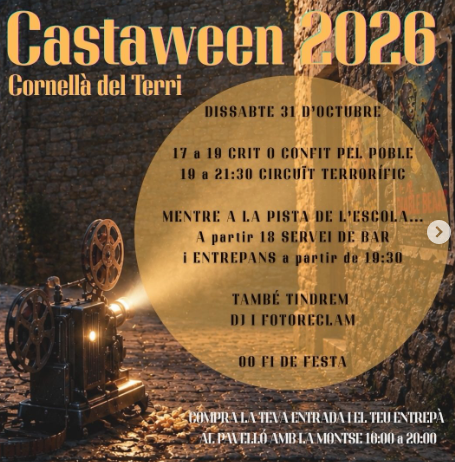 Cartell o programa de l’activitat de Circuit terrorífic del Castaween2026