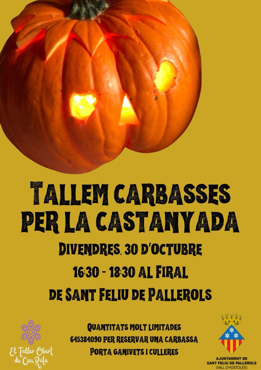 Cartell o programa de l’activitat de Tallem carabasses per la castanyada2026