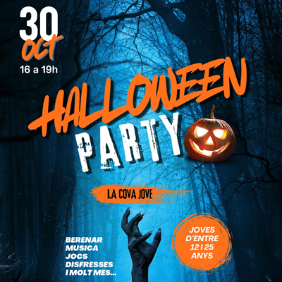 Cartell o programa de l’activitat de Halloween a la Cova Jove2026