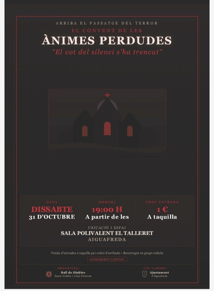 Cartell o programa de l’activitat de El convent de les Ànimes Perdudes2026