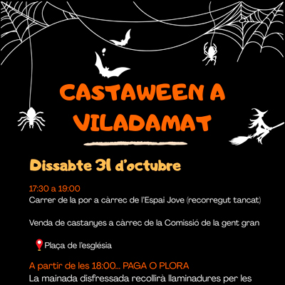 Cartell o programa de l’activitat de Castaween a Viladamat2026