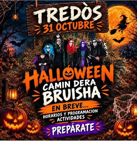Cartell o programa de l’activitat de Halloween Camin dera Bruisha2026