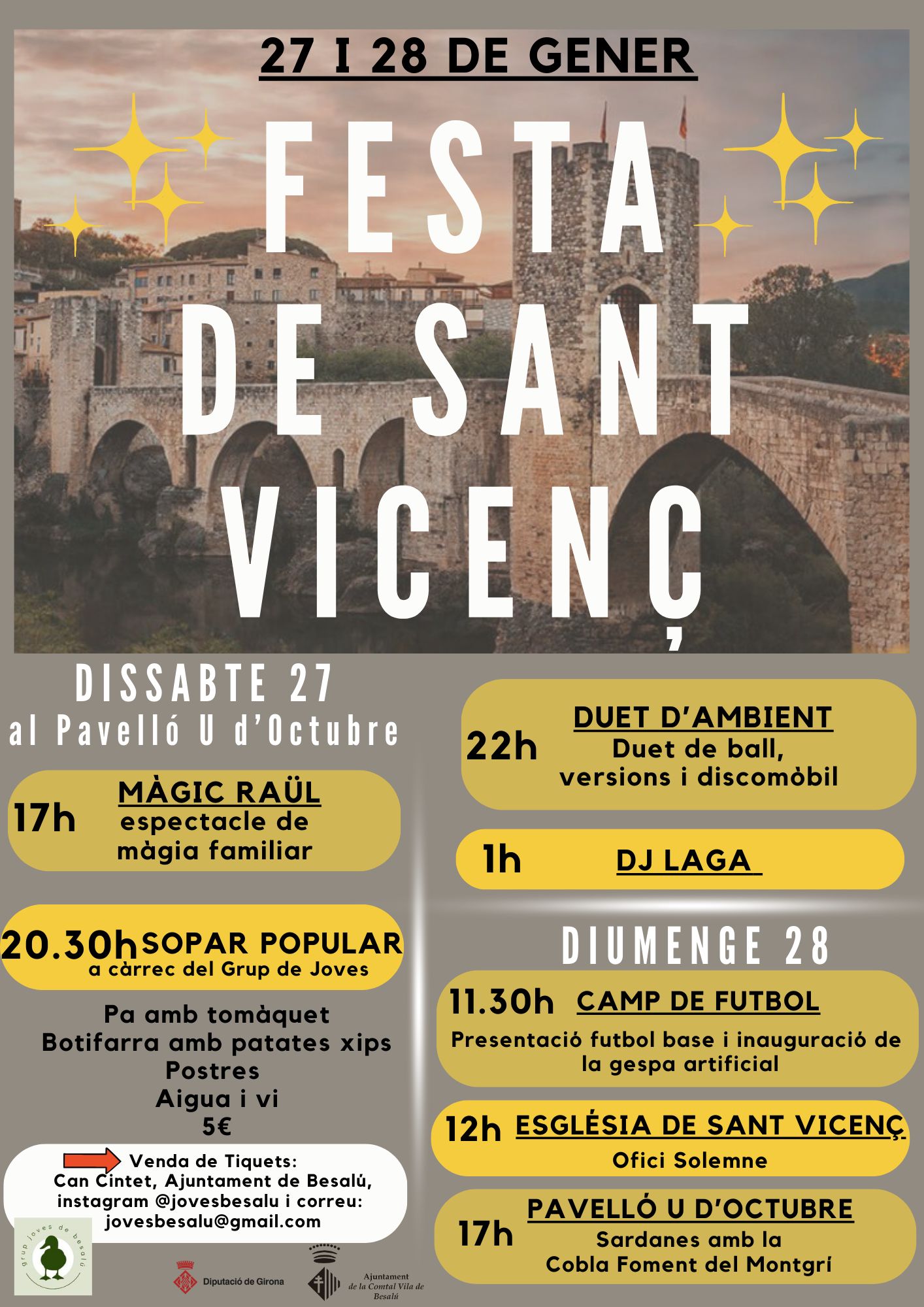 Celebra la Festa de Sant Vicenç a la màgica vila de Besalú,