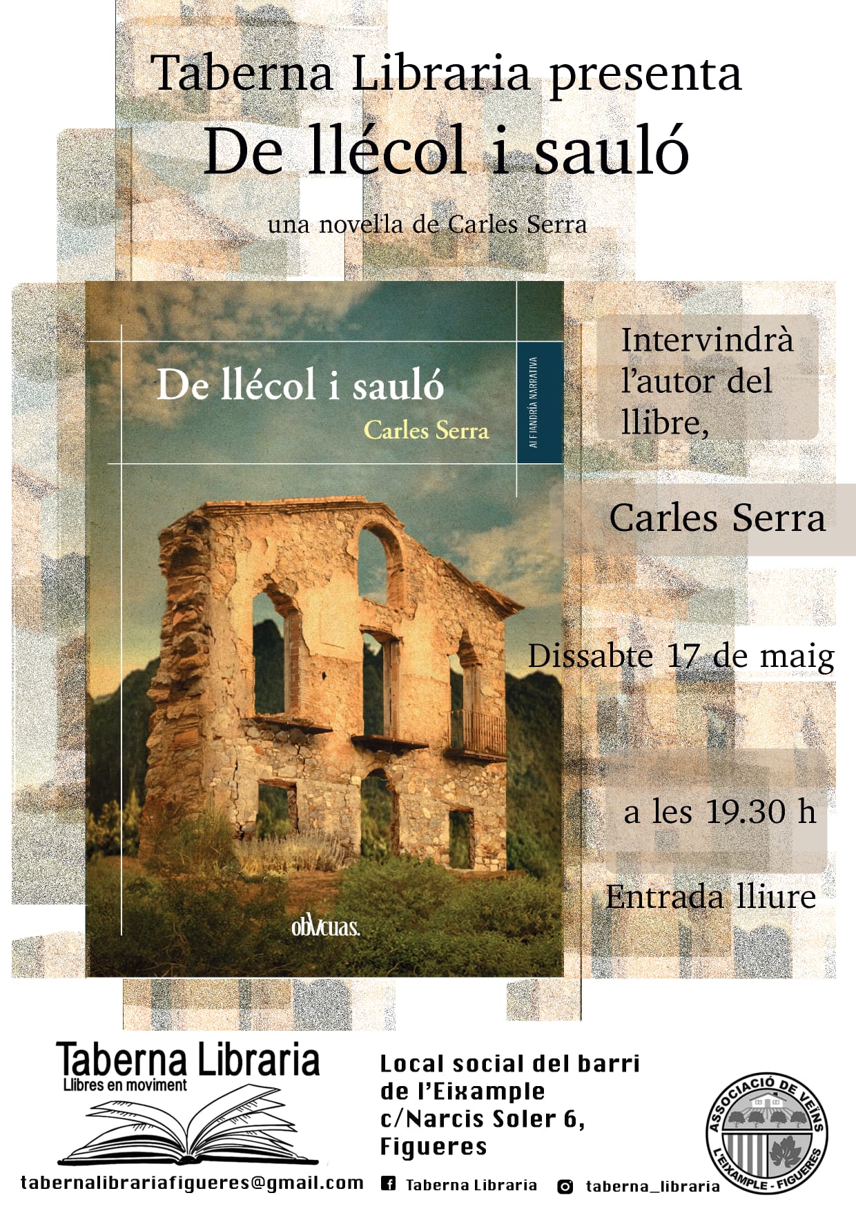 Presentació del llibre De llécol i sauló amb Carles Serra a Figueres