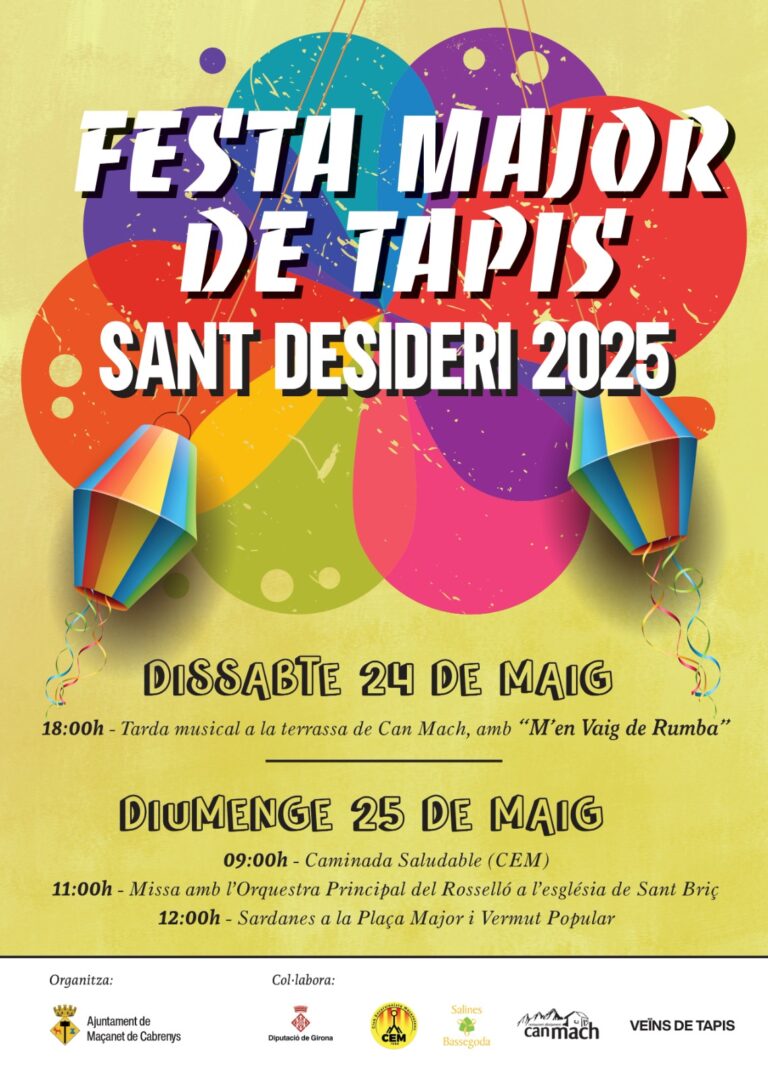 Festa Major de Tapis – Sant Desideri 2025