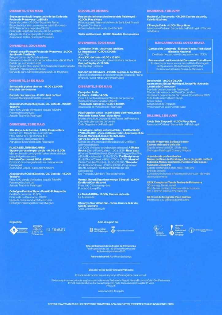 Programa festa de primavera palafrugell