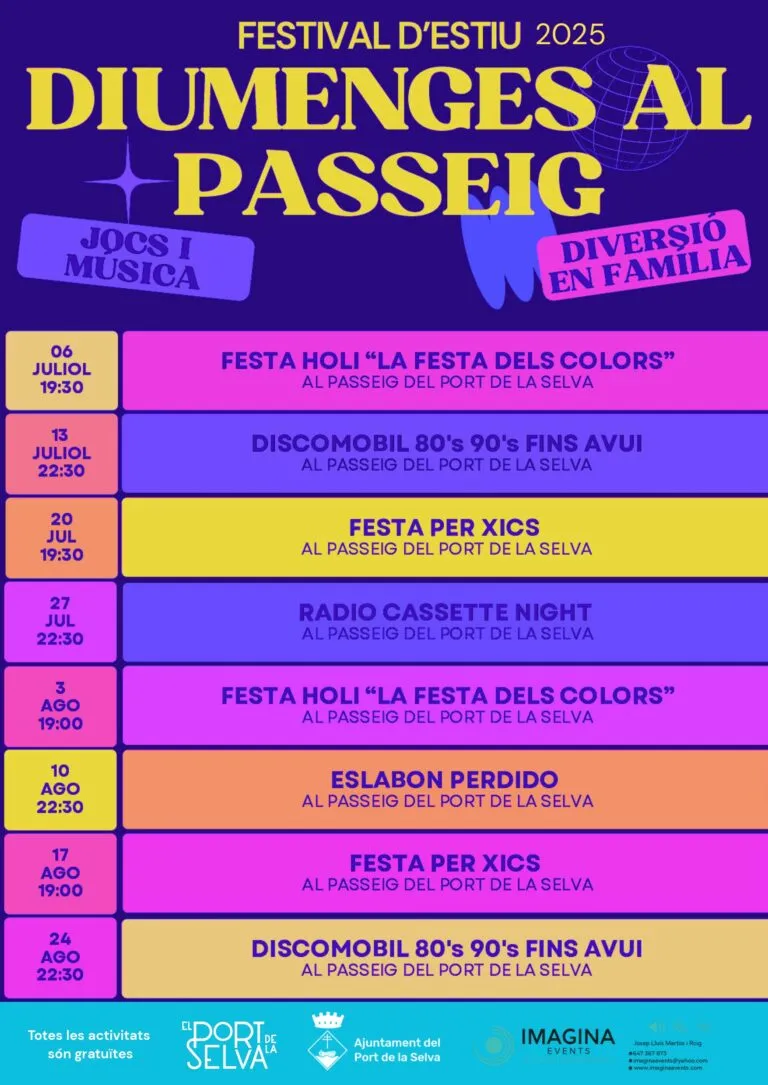 Festival d’Estiu 2025 – Diumenges al Passeig El Port de la Selva