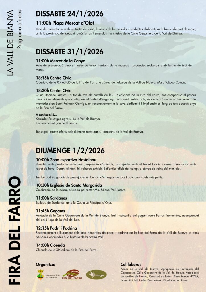 Agenda Fira del Farro 2026