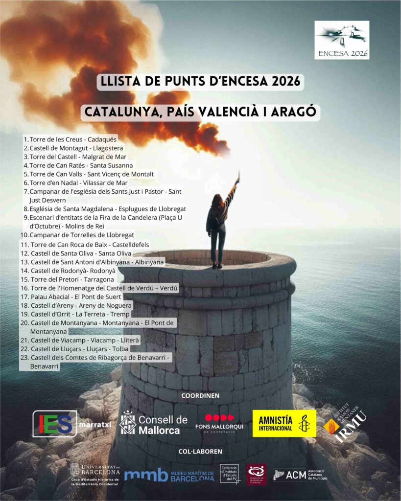 Encesa de torres, talaies i talaiots de la Mediterrània pels Drets Humans 2026