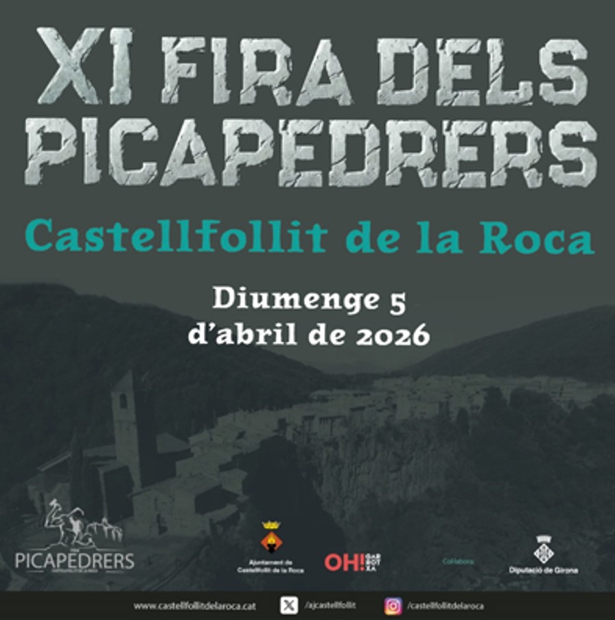 La **Fira dels Picapedrers de Castellfollit de la Roca** arriba a la seva 11a edició consolidada com una cita clau per preservar i donar visibilitat a un ofici històric profundament arrelat al municipi. Durant més d’una dècada, aquesta fira ha esdevingut un punt de trobada per reivindicar la importància de la pedra seca i el treball artesanal dels picapedrers, una tradició que forma part de la identitat de la Garrotxa. En un entorn únic com Castellfollit de la Roca, la jornada convida a redescobrir com s’ha treballat la pedra al llarg de generacions i a reflexionar sobre la necessitat de mantenir viu aquest llegat. Al llarg del diumenge, la Plaça Nova serà l’epicentre de les activitats, amb la mostra de treballs amb pedra seca a càrrec del Gremi de Margers de Catalunya, demostracions en directe amb el picapedrer Eduard Prada i un taller sobre biodiversitat liderat per Sandra Las Heras. Paral·lelament, la Plaça dels Gegants acollirà el mercat d’artesania i alimentació i un vermut musical amb el grup Batec de Veus, mentre que l’Església Vella serà l’escenari d’exposicions temàtiques i del concert final amb la Cobla Bisbal Jove. Tal com destaca l’alcalde Miquel Reverter, aquesta fira també vol posar el focus en el futur del sector, davant la manca de relleu generacional, i continuar impulsant una tradició que, any rere any, segueix construint història.